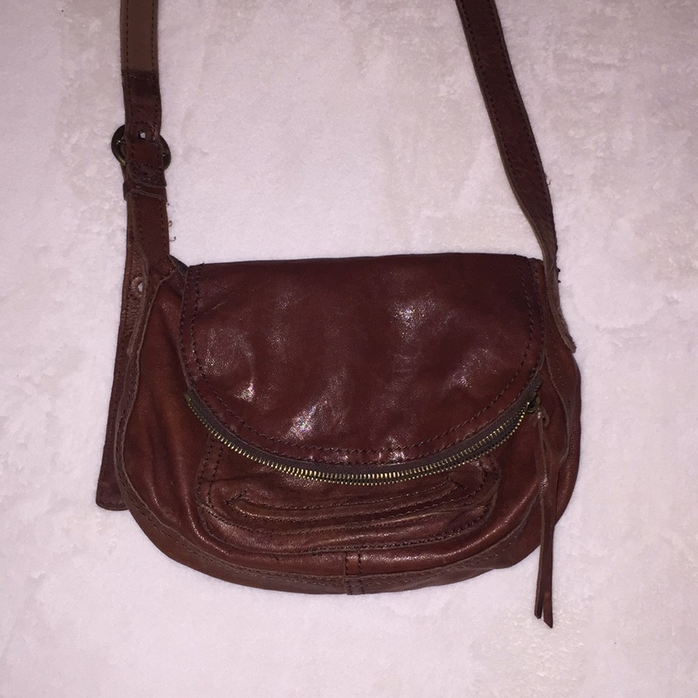 Brown Leather Lucky Crossbody Purse
